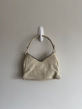 STAUD Valerie Bag — cream leather shoulder bag